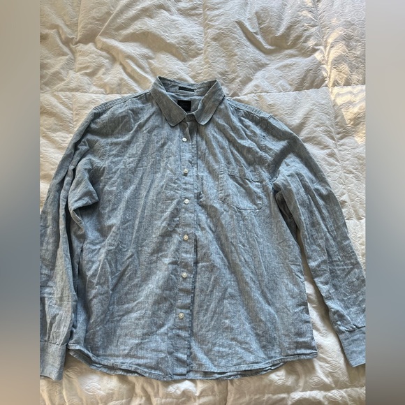 Men's Blue Button-Up Shirt Trim fit size 2XL - Picture 1 of 12